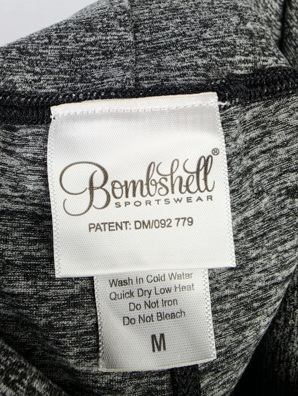 Bombshell Sportswear Leggings Thigh High Sock Gray Spacedye Black size M - Picture 4 of 13